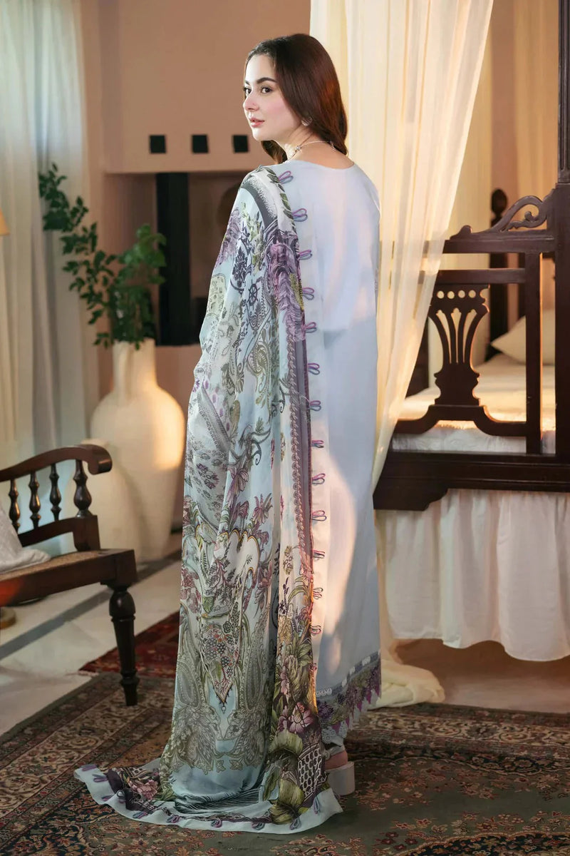 3PC EMBROIDERED DHANAK SUIT  - LH04