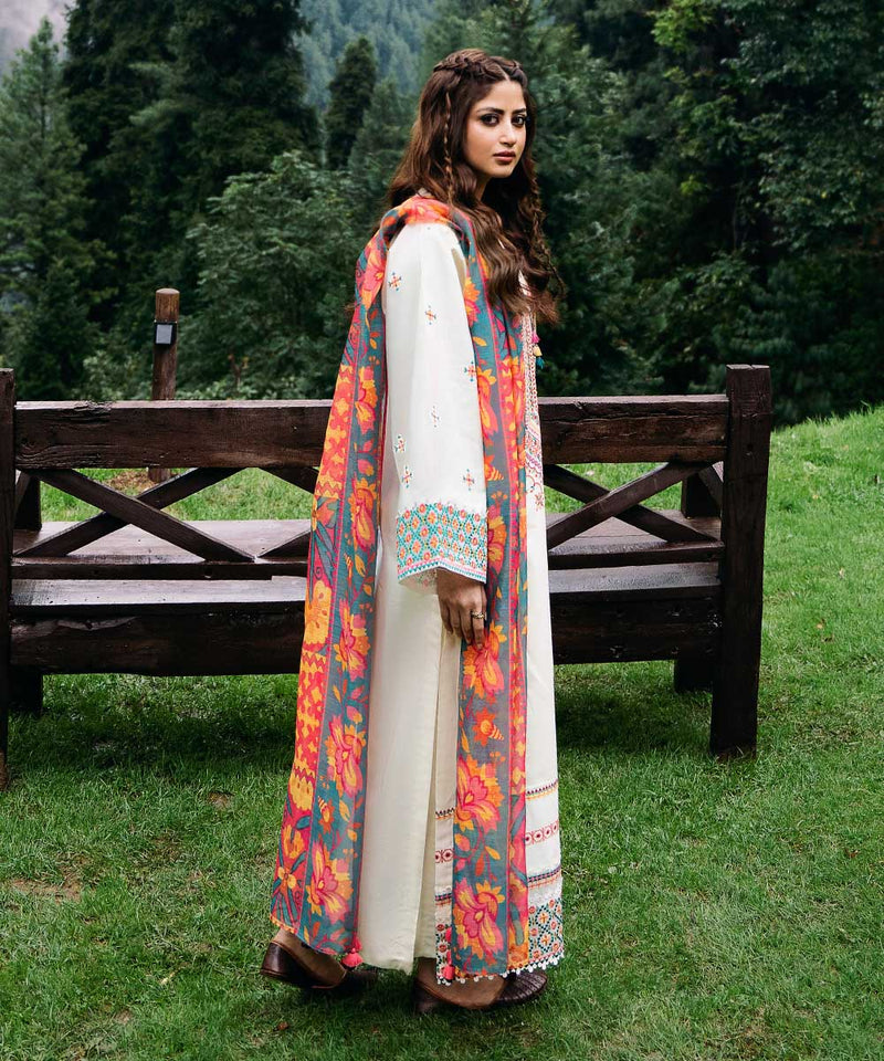 3 PC EMBROIDERED LAWN - 91