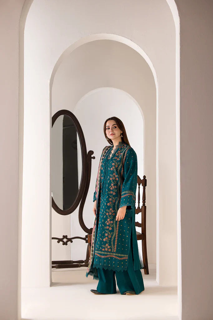 3PC EMBROIDED DHANAK - LH13