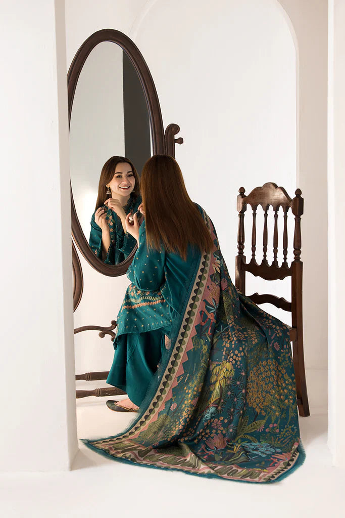 3PC EMBROIDED DHANAK - LH13