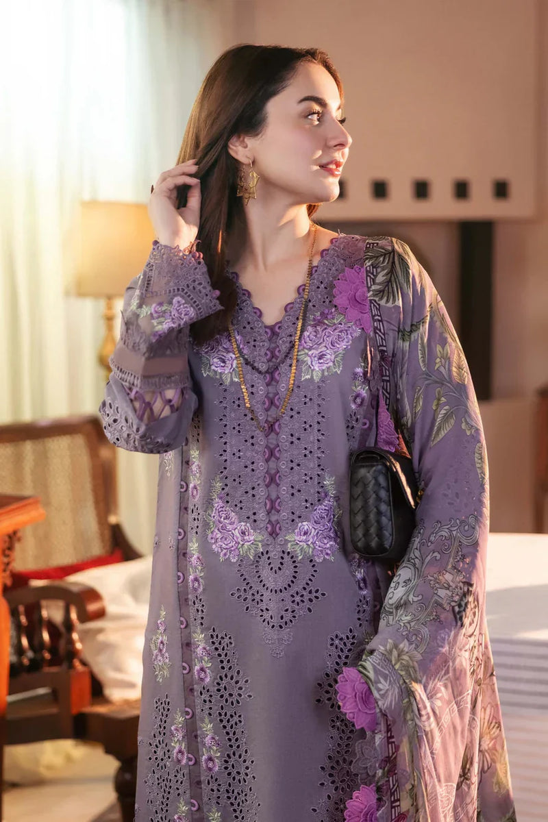 3PC EMBROIDERED DHANAK SUIT  - LH05