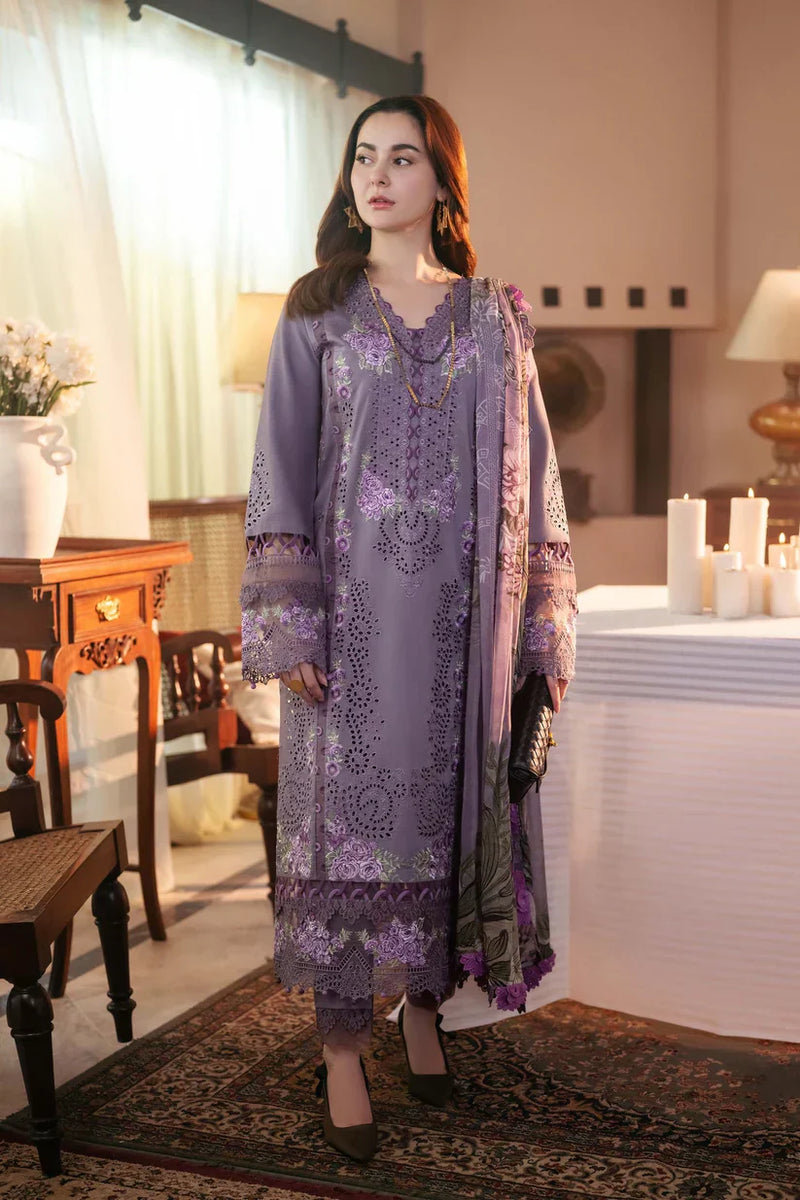 3PC EMBROIDERED DHANAK SUIT  - LH05