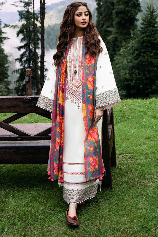 3 PC EMBROIDERED LAWN - 91