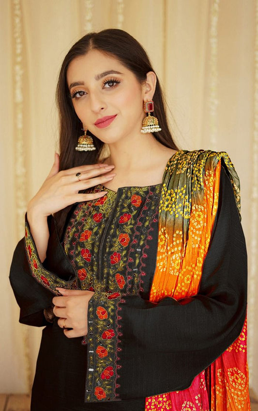 3 PIECE-EMBROIDERED DHANAK SUIT-LH_107