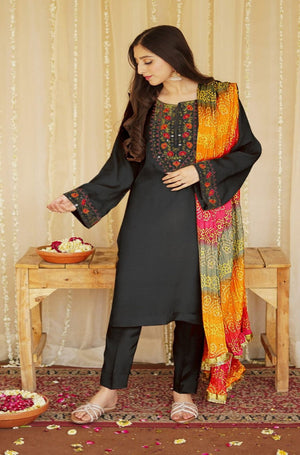 3 PIECE-EMBROIDERED DHANAK SUIT-LH_107