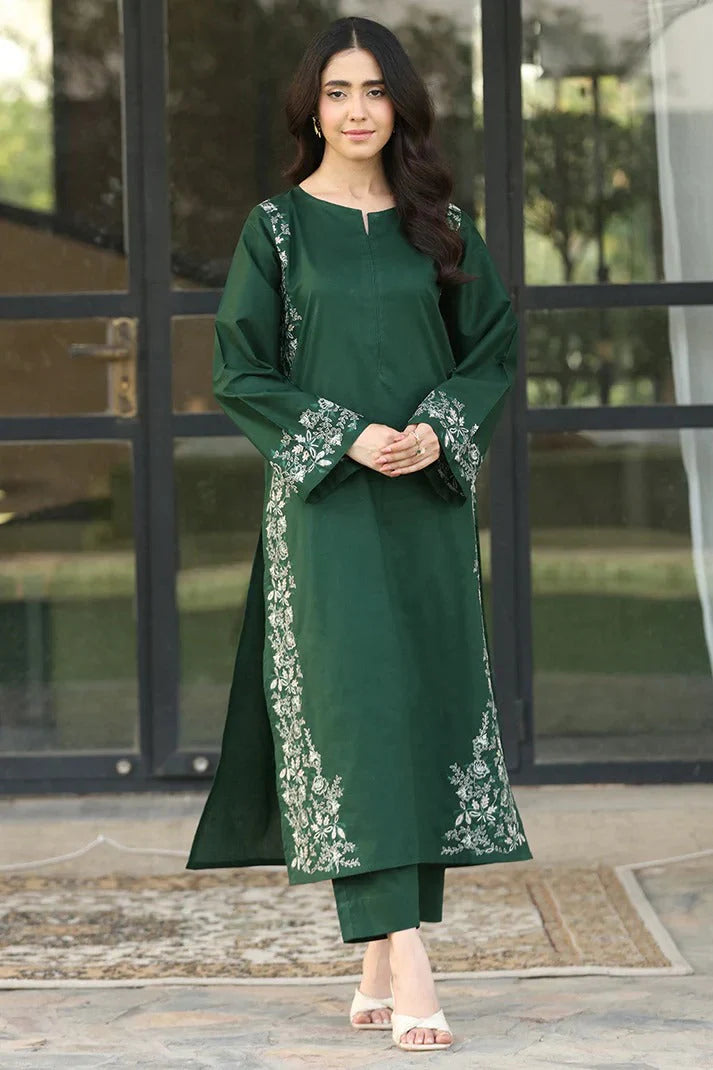 3Pc Dhanak Embroidery Sute Printed Wool  Shawl(Unstiched) -LHDHANAK