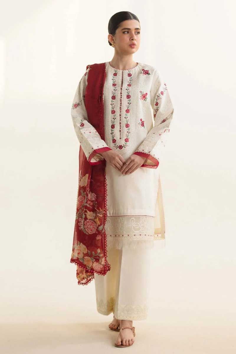 EMBROIDERED LAWN 3PC SUIT-LH_94