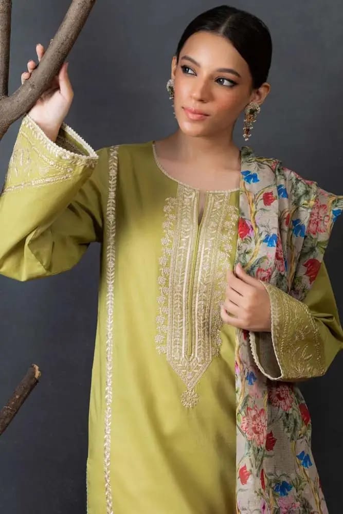 EMBROIDERED LAWN 3PC SUIT-LH_93