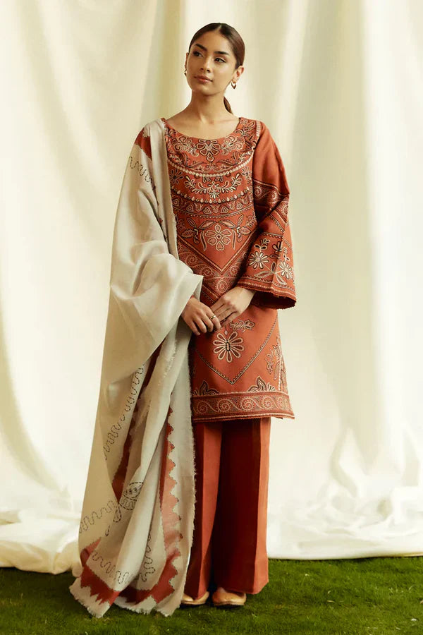 3 PC EMBROIDERED LAWN - LH53