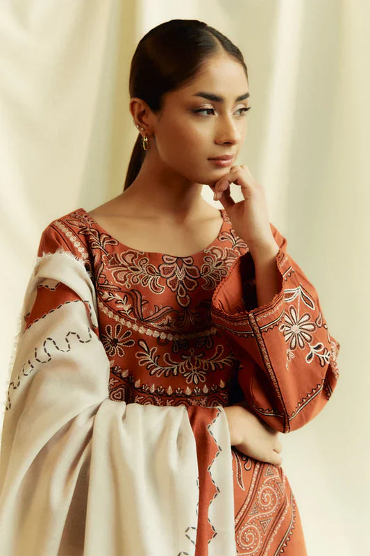 3 PC EMBROIDERED LAWN - LH53