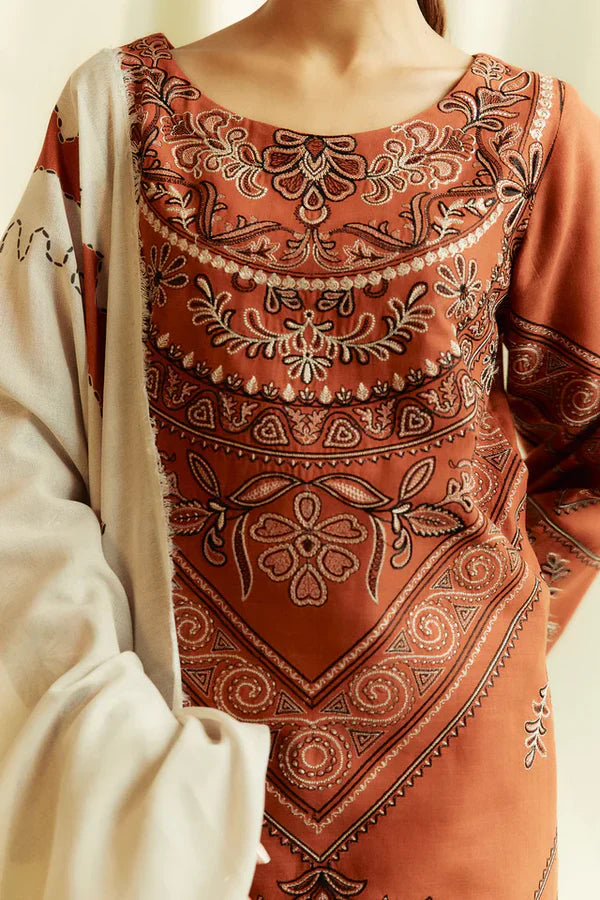 3 PC EMBROIDERED LAWN - LH53