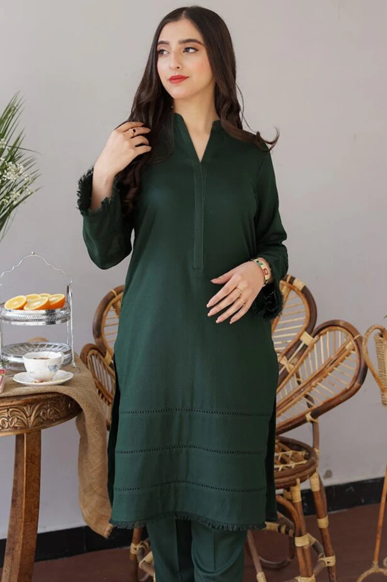 3Pc Dhanak Embroidery Sute Printed Wool  Shawl(Unstiched) -LHDHANAK