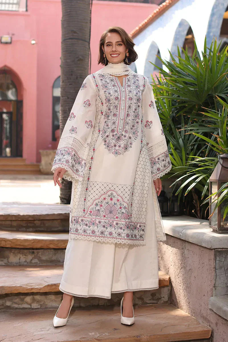 3PC EMBROIDERED DHANAK SUIT - LH02