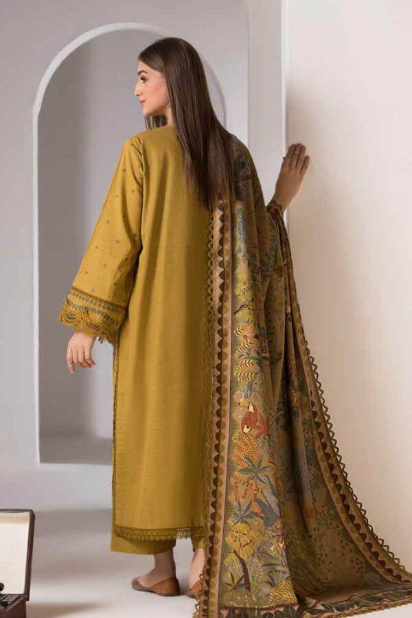 3PC EMBROIDERED DHANAK - LH15