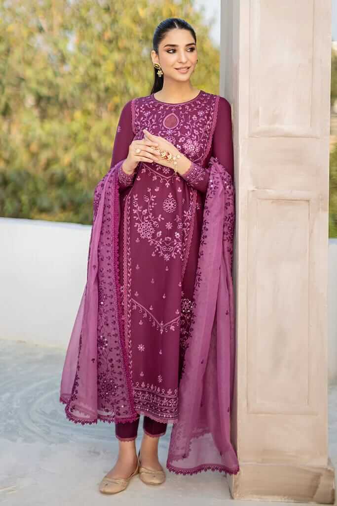 3 PC EMBROIDERED LAWN - LH_81
