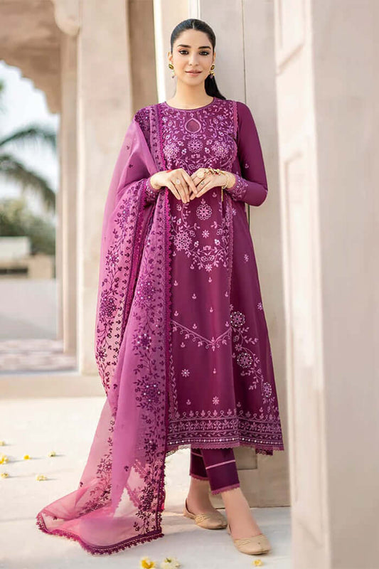 3 PC EMBROIDERED LAWN - LH_81